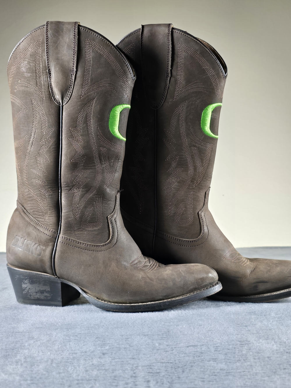 Gameday Boots Oregon Ducks Cowboy Boots Brown Leather Womens Size 9